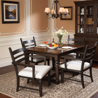 Sunvega Classic Style Dark Espresso Finish Upholstered Wooden Dining Bench