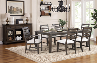 Sunvega Classic Style Dark Espresso Finish Upholstered Wooden Dining Bench