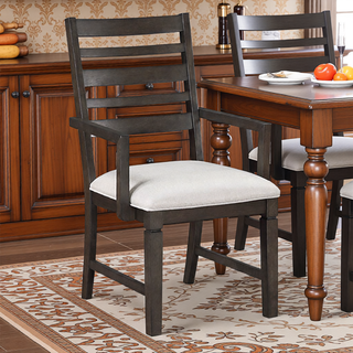 Sunvega Classic Style Dark Espresso Finish Upholstered Wooden Dining Bench