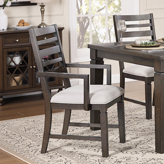 Sunvega Classic Style Dark Espresso Finish Upholstered Wooden Dining Bench