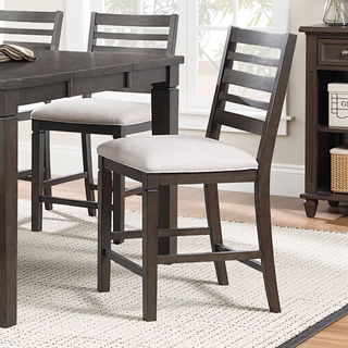 Sunvega Classic Style Dark Espresso Finish Upholstered Wooden Dining Bench