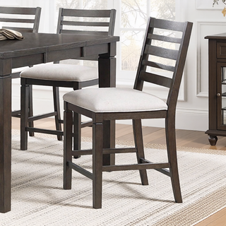 Sunvega Classic Style Dark Espresso Finish Upholstered Wooden Dining Bench