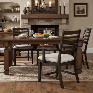 Sunvega Classic Style Dark Espresso Finish Upholstered Wooden Dining Bench