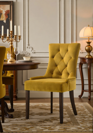 Sunvega Two-Tone Beige Fabric Side Chair with Reclaimed Gray Finish and Nailhead Trim
