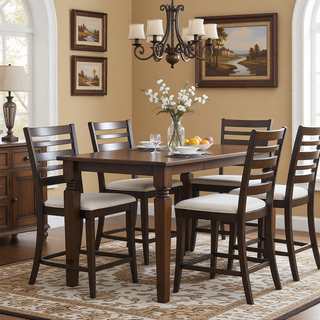 Sunvega Classic Style Dark Espresso Finish Upholstered Wooden Dining Bench
