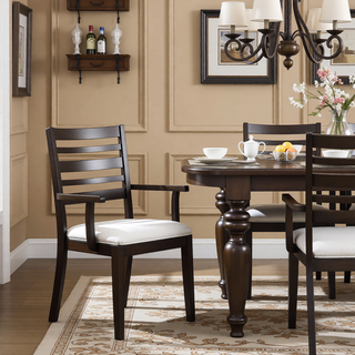 Sunvega Classic Style Dark Espresso Finish Upholstered Wooden Dining Bench