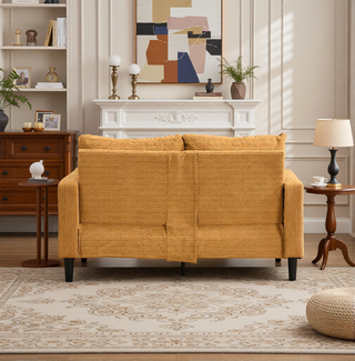 Sunvega 74 Inch High Resilience Three Seater Sofa with Sturdy Wooden Frame