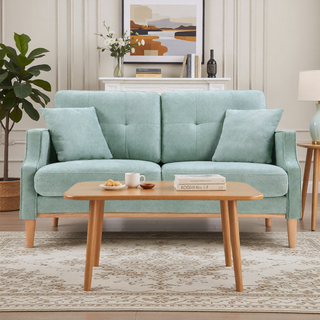 Sunvega Waterproof Fabric Loveseat Sofa with USB Charge Port and 2 Pillows
