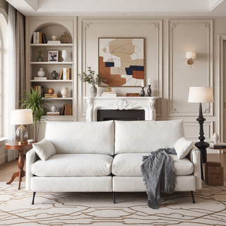 Sunvega Deep 3-Seater Cloud Couch with Thickened Cushions and Pillows for Living Room