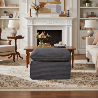 Sunvega Modern Corduroy Cloud Sofa with Comfortable High-Density Sponge for Living Room