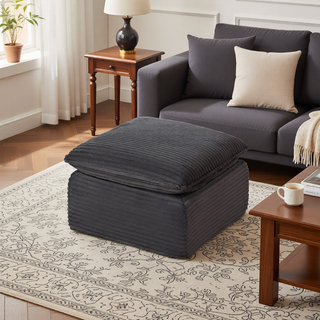 Sunvega Modern Corduroy Cloud Sofa with Comfortable High-Density Sponge for Living Room