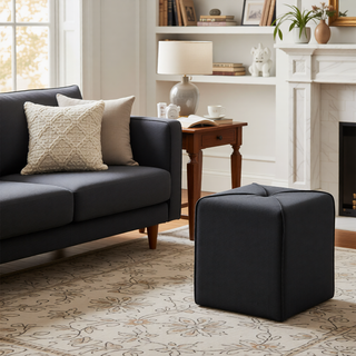 Sunvega Square Ottoman for Extra Seating and Leg Rest in Living Room