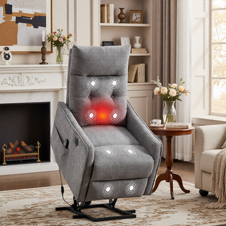 Sunvega Single Motor Power Lift Recliner Chair with Massage and Heat for Elderly