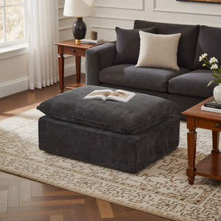 Sunvega Modern Chenille Cloud Sofa with High-Density Sponge Filling for Living Room