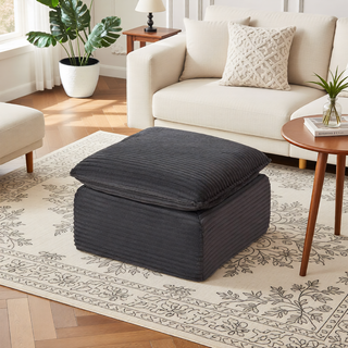 Sunvega Modern Corduroy Cloud Sofa with Comfortable High-Density Sponge for Living Room