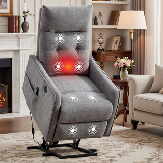 Sunvega Single Motor Power Lift Recliner Chair with Massage and Heat for Elderly