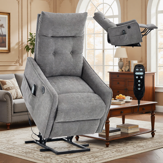 Sunvega Single Motor Power Lift Recliner Chair with Massage and Heat for Elderly