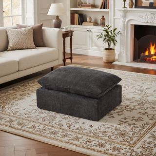 Sunvega Modern Chenille Cloud Sofa with High-Density Sponge Filling for Living Room
