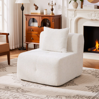 Sunvega Modular Loveseat Sofa with Tufted Design and Two Pillows for Living Room