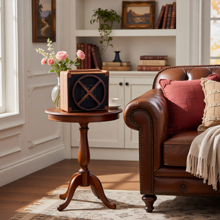 Sunvega Modern Swivel Accent Barrel Armchair with Sturdy Wood Base for Bedroom