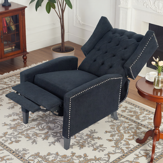 Sunvega Manual Wing Chair Recliner with High Resilience Sponge and Silver Bubble Nails