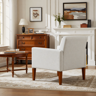 Sunvega Modern Gray Chenille Loveseat with Pocket Coils and Solid Wood Legs