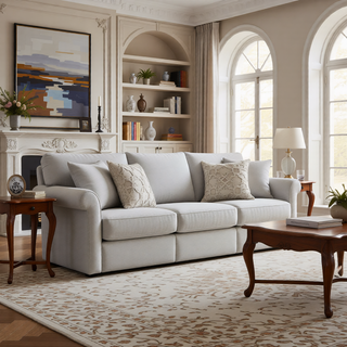 Sunvega Modern PU Leather Accent Chair with Solid Wood Frame for Living Room