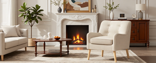 Sunvega Mid-Century Modern Arm Chair with Tufted Back and Padded Cushion