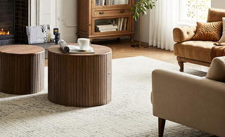 Sunvega Round Waterproof Nesting Coffee Table Set for Living Room Sofa Corner