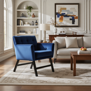 Sunvega Elegant Tufted Velvet Chaise Lounge for One-Person Relaxation