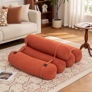 Sunvega Adjustable Corduroy Floor Sofa with Pillows for Versatile Multi-Person Lounging
