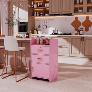 Sunvega 3 in 1 Vanity Desk with Open Top Mirror and Visible Glass Desktop