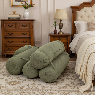 Sunvega Adjustable Corduroy Floor Sofa with Pillows for Versatile Multi-Person Lounging