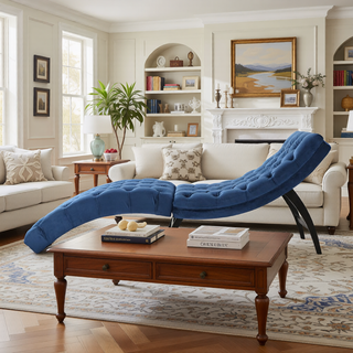 Sunvega Elegant Tufted Velvet Chaise Lounge for One-Person Relaxation