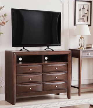 Sunvega Dark Brown Tufted Polyurethane Upholstered King Size Bed Frame