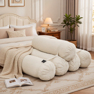 Sunvega Adjustable Corduroy Floor Sofa with Pillows for Versatile Multi-Person Lounging