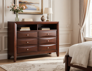 Sunvega Dark Brown Tufted Polyurethane Upholstered King Size Bed Frame