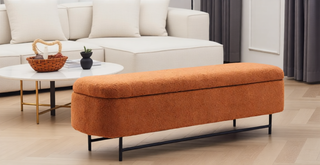 Sunvega Upholstered Storage Bench with Lift Top for Living Room Bedroom