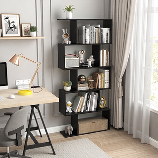 Sunvega Three-Tier Minimalist Shelving Unit with Grid Pattern for Home Storage