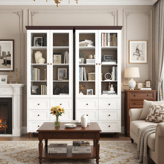 Sunvega White Teen Dream Vanity Desk with Mirror Chair and Storage for Bedroom