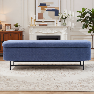 Sunvega Upholstered Storage Bench with Lift Top for Living Room Bedroom