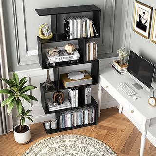 Sunvega Three-Tier Minimalist Shelving Unit with Grid Pattern for Home Storage