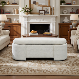 Sunvega Antique Cream Nightstand with Spindle Legs and Spacious Drawer Storage
