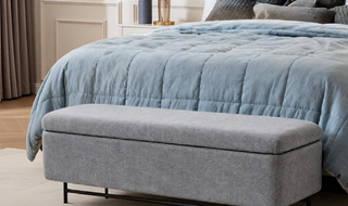 Sunvega Upholstered Storage Bench with Lift Top for Living Room Bedroom