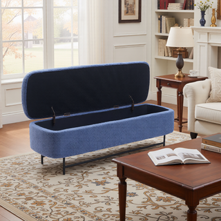 Sunvega Upholstered Storage Bench with Lift Top for Living Room Bedroom