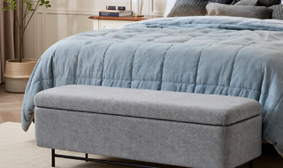 Sunvega Upholstered Storage Bench with Lift Top for Living Room Bedroom