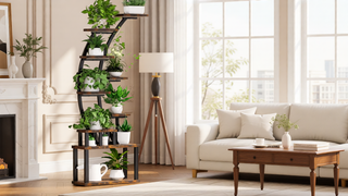 Sunvega 68.5 Inch Tall 10 Tier Plant Stand with 5 Grow Lights for Indoor Plants
