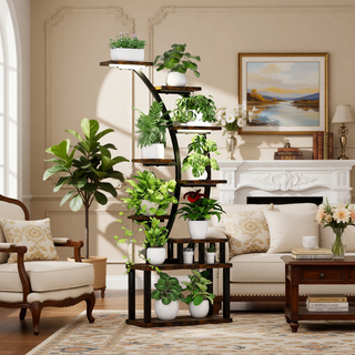 Sunvega 68.5 Inch Tall 10 Tier Plant Stand with 5 Grow Lights for Indoor Plants