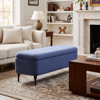 Sunvega Upholstered Storage Bench with Lift Top for Living Room Bedroom