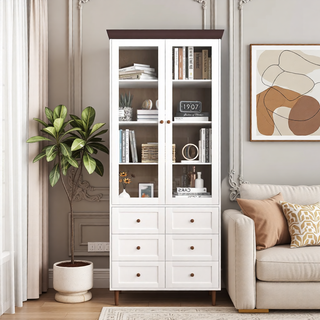 Sunvega White Teen Dream Vanity Desk with Mirror Chair and Storage for Bedroom